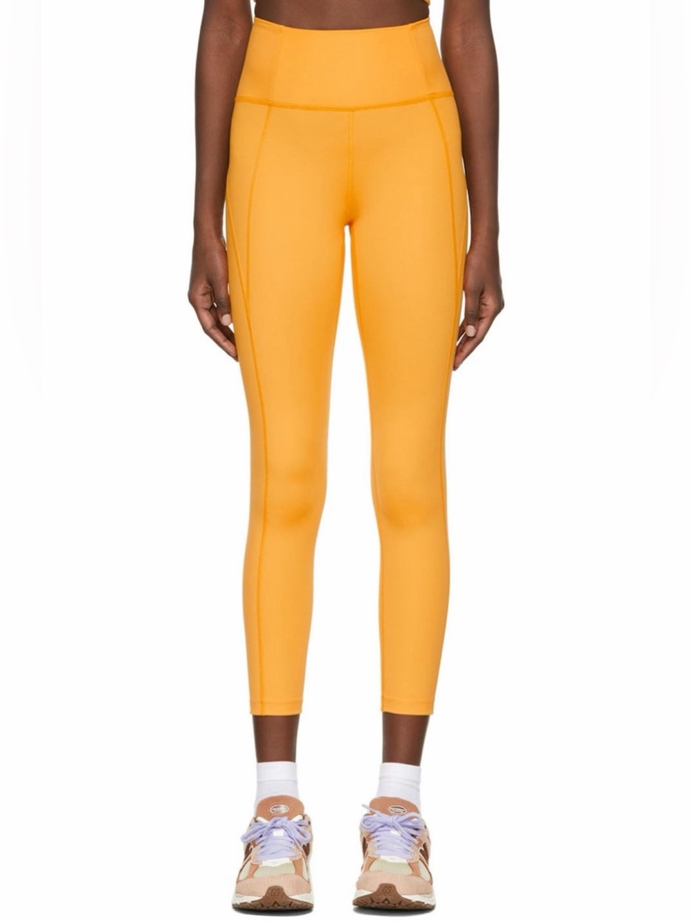 🌟 Girlfriend Collective Bright Orange Leggings Size Small High-Rise